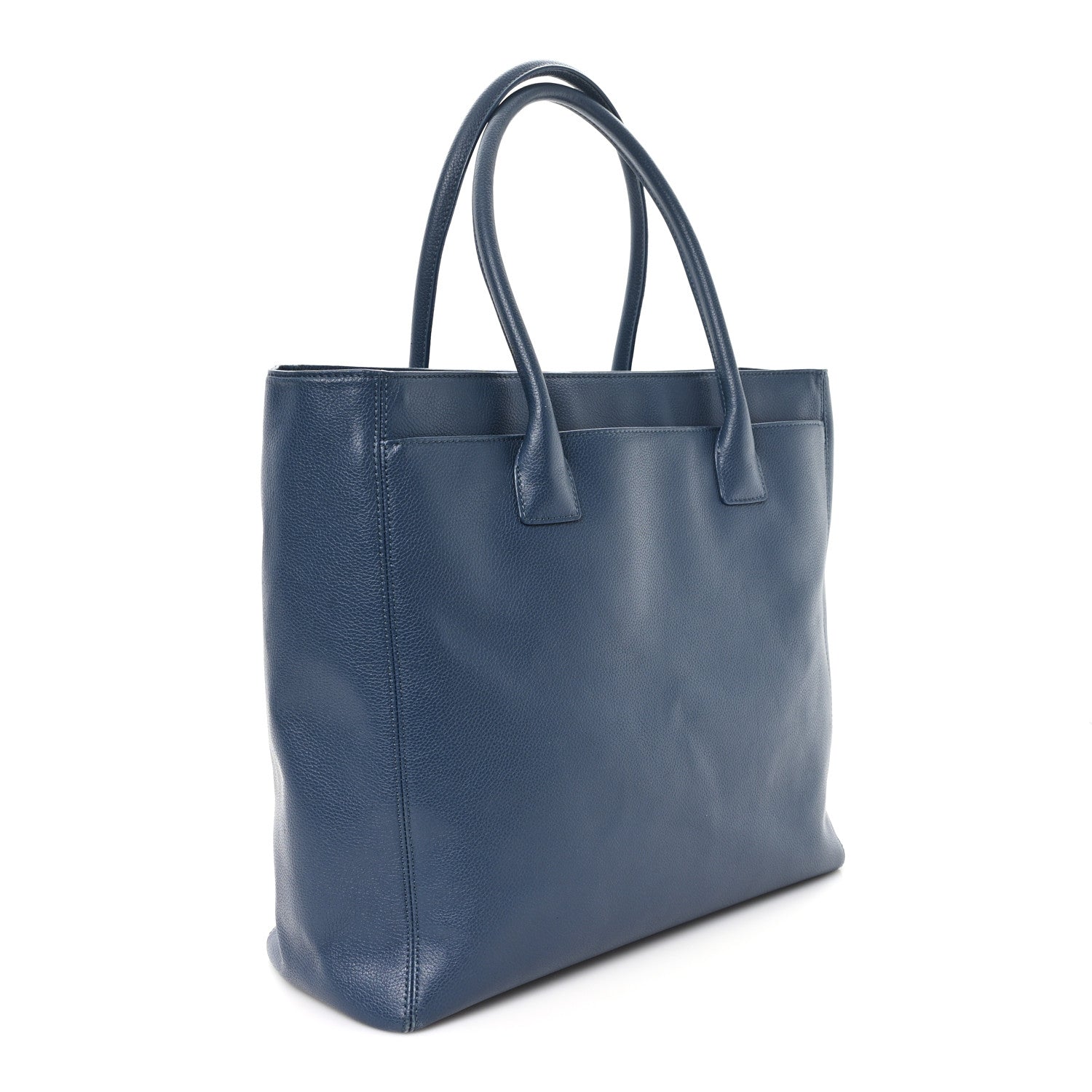 Chanel Caviar Tall Cerf Tote Blue