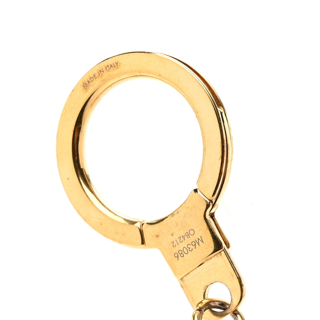Louis Vuitton Brass Monogram Blooming Flowers Bag Charm Key Holder Rose Ballerine