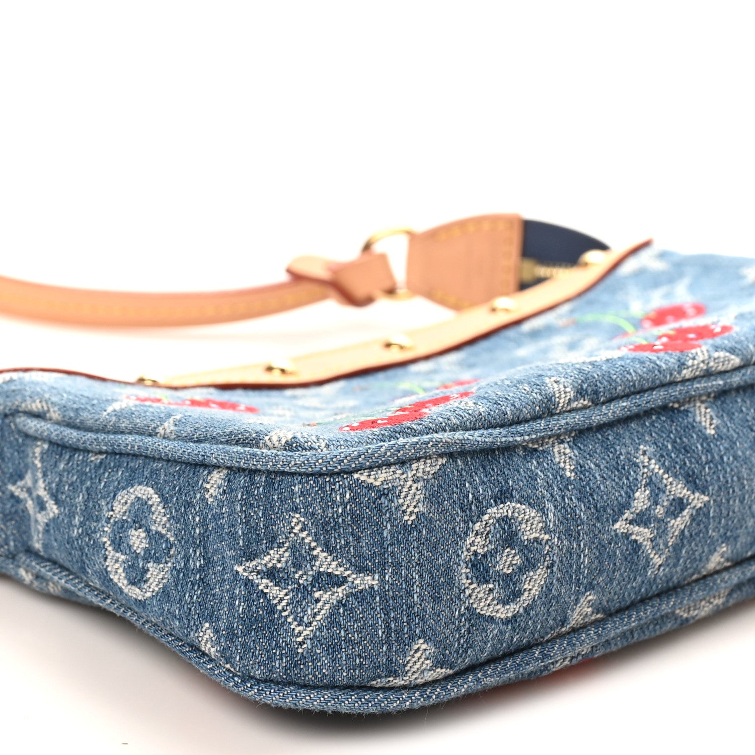 Louis Vuitton LV X TM Monogram Denim Cerises Pochette Accessories Blue
