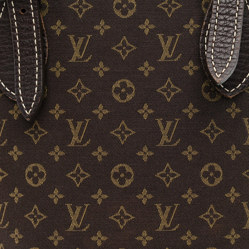 Louis Vuitton Mini Lin Monogram Bucket Bag Ebene