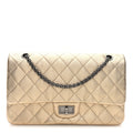 Chanel Metallic Aged Calfskin Quilted 2.55 Reissue 227 Flap Pale Gold