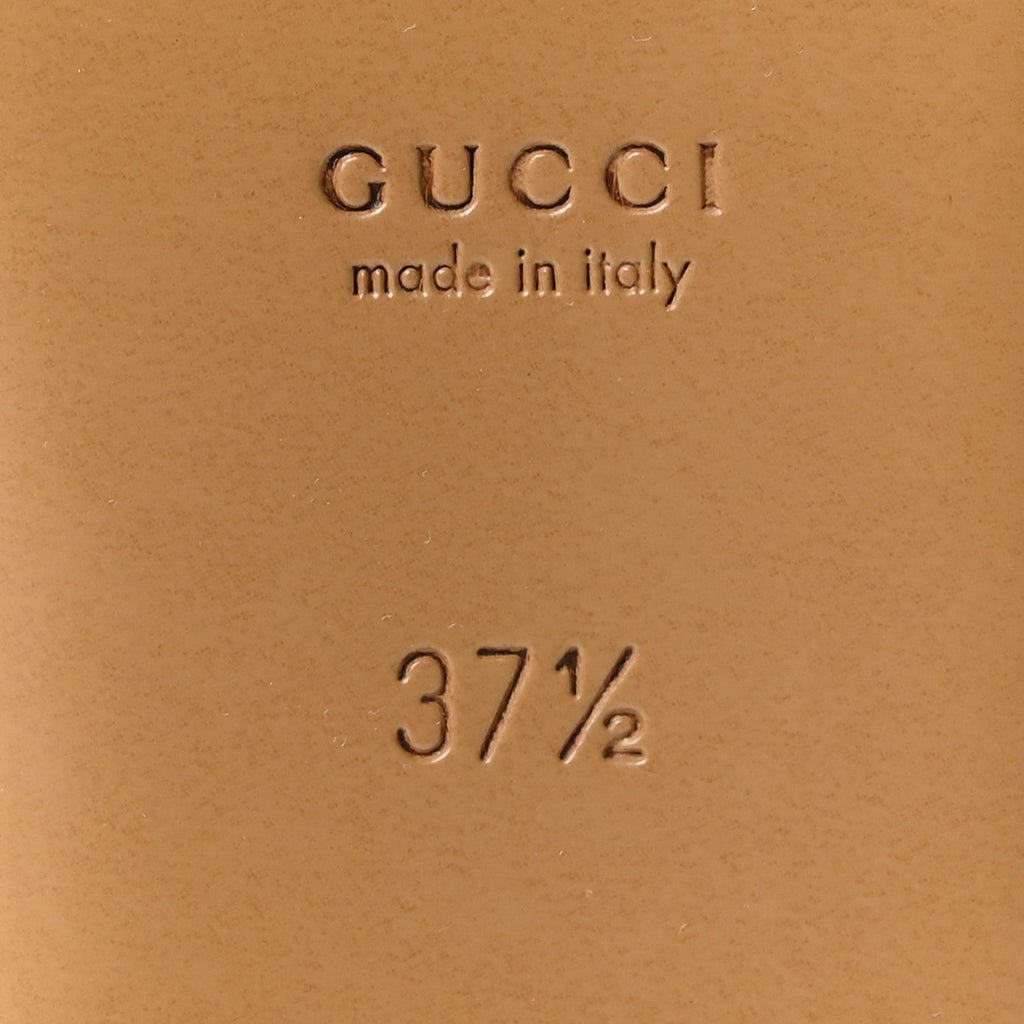 Gucci GG Monogram Canvas Womens Princetown Slippers 37.5 Ancora