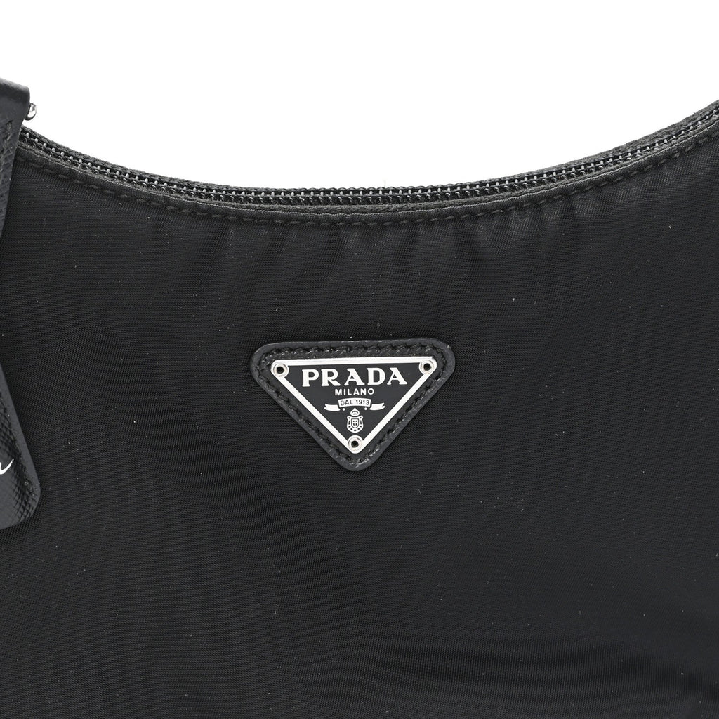 Prada Tessuto Nylon Mini Re-Edition 2000 Bag Black