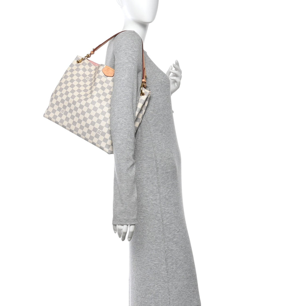 Louis Vuitton Damier Azur Graceful PM Rose Ballerine