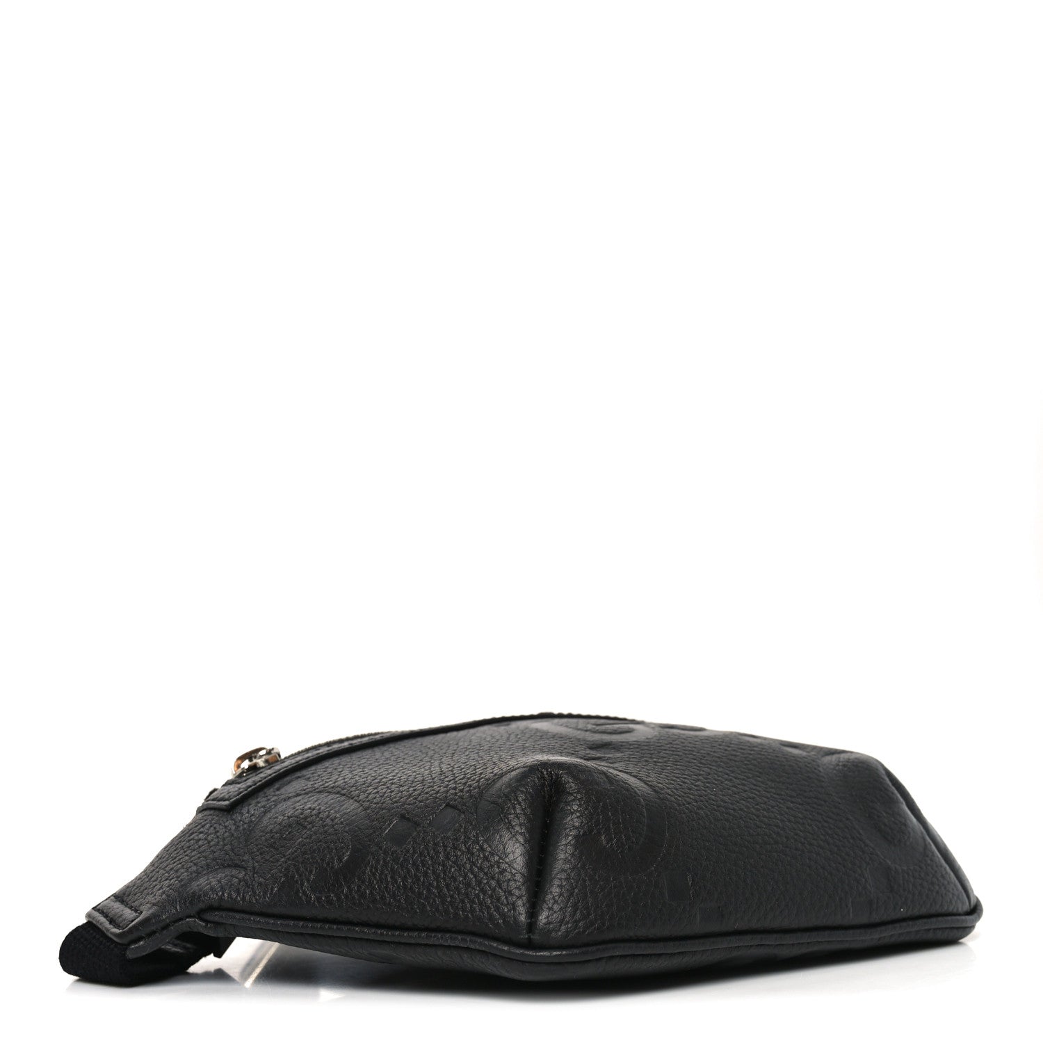 Gucci Piuma Calfskin Jumbo GG Embossed Small Belt Bag Black