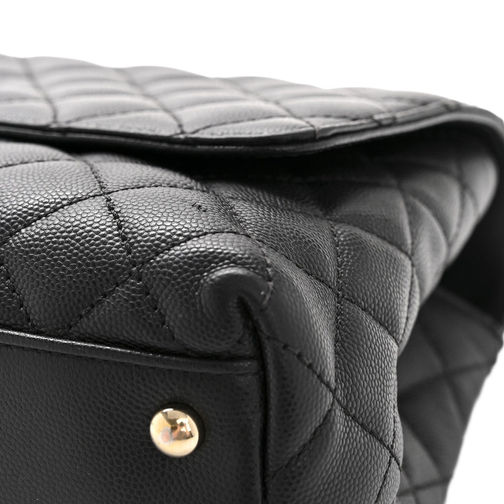 Chanel Caviar Quilted Small Coco Handle Flap Black