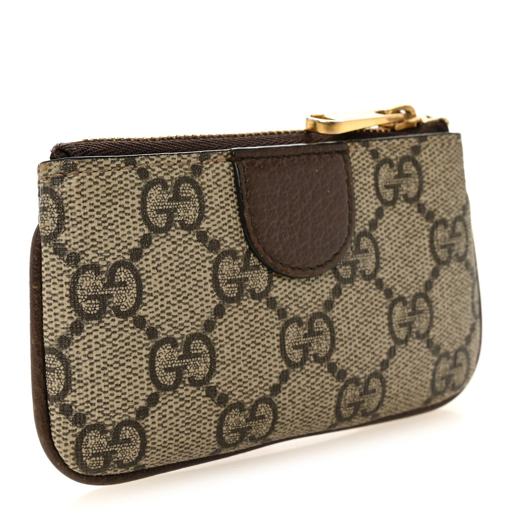 Gucci GG Supreme Monogram Web Ophidia Key Case Beige New Acero