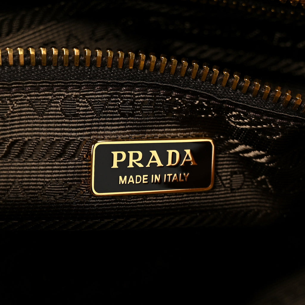 Prada Suede Triangle Medium Bonnie Shoulder Bag Cacao