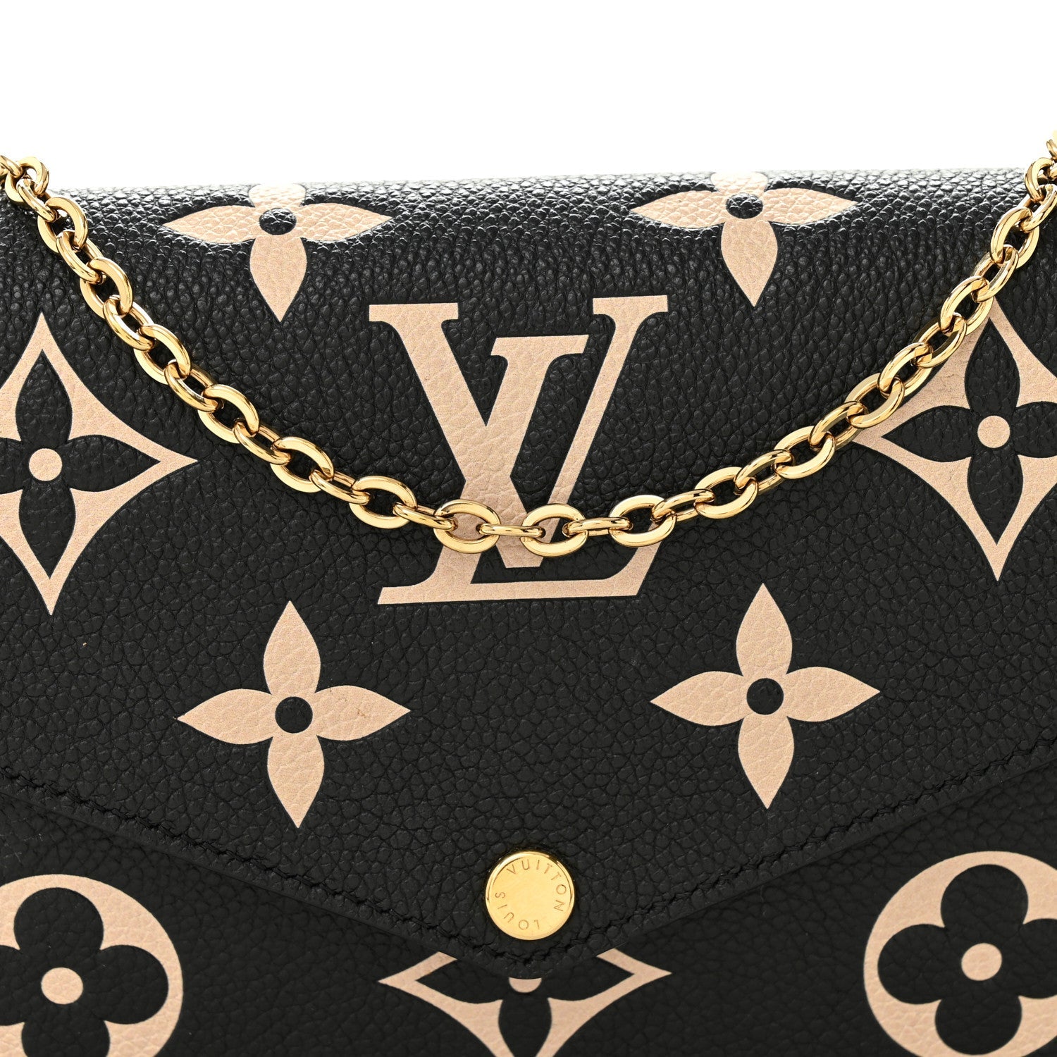 Louis Vuitton Empreinte Monogram Giant Felicie Pochette Black Beige