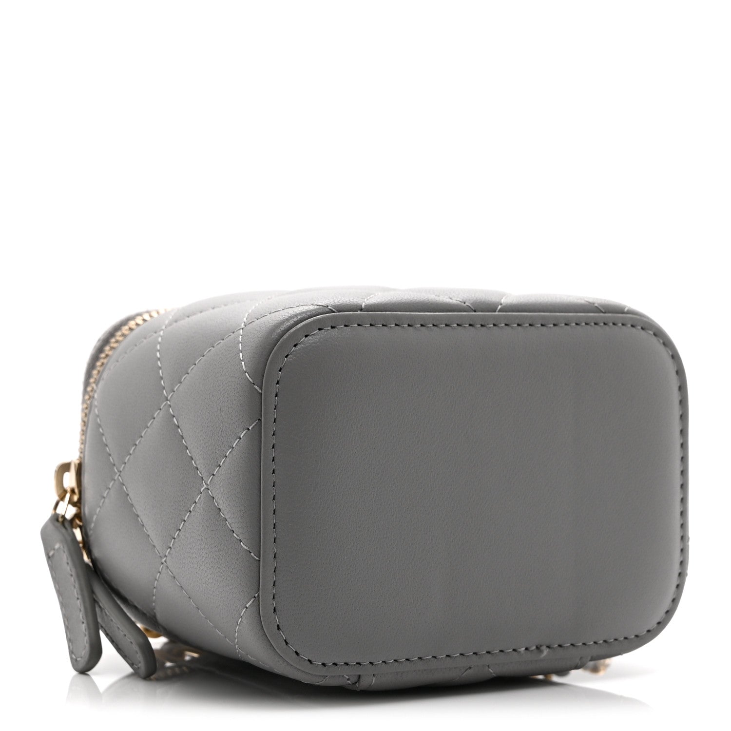 Chanel Lambskin Quilted Pearl Crush Mini Vanity Case With Chain Light Purple