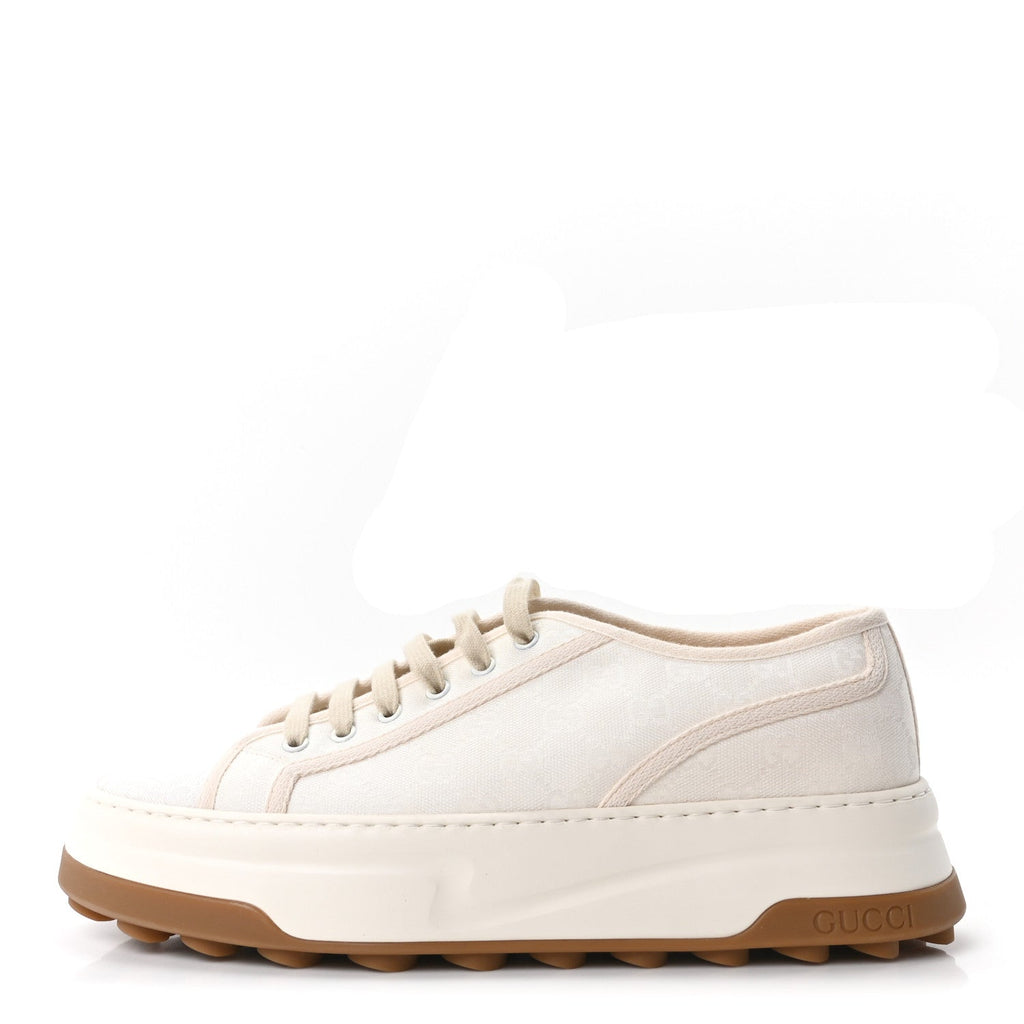 Gucci GG Monogram Mens 1977 Tennis Platform 52mm Sneakers 11 Great White Mystic White