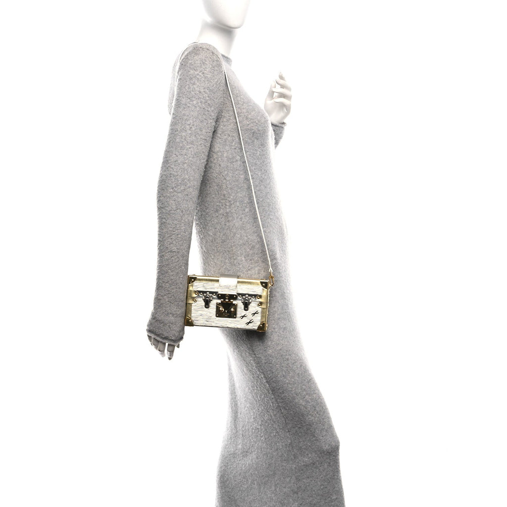Louis Vuitton Metallic Epi Petite Malle Silver