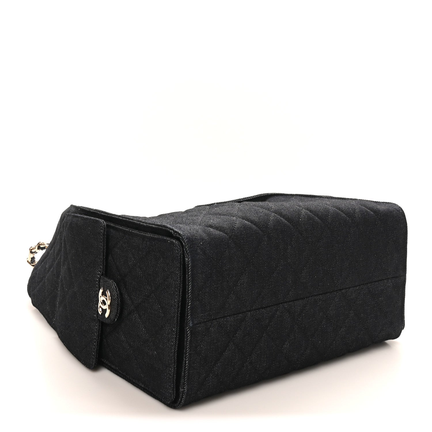 Chanel Denim Quilted Medium Chanel 25 Handbag Dark Blue