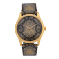 Gucci Stainless Steel Canvas 38mm G-Timeless GG Supreme Bee Quartz Watch Brown
