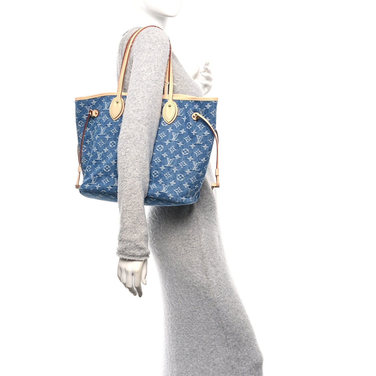 Louis Vuitton Monogram Denim Neo Neverfull MM Blue