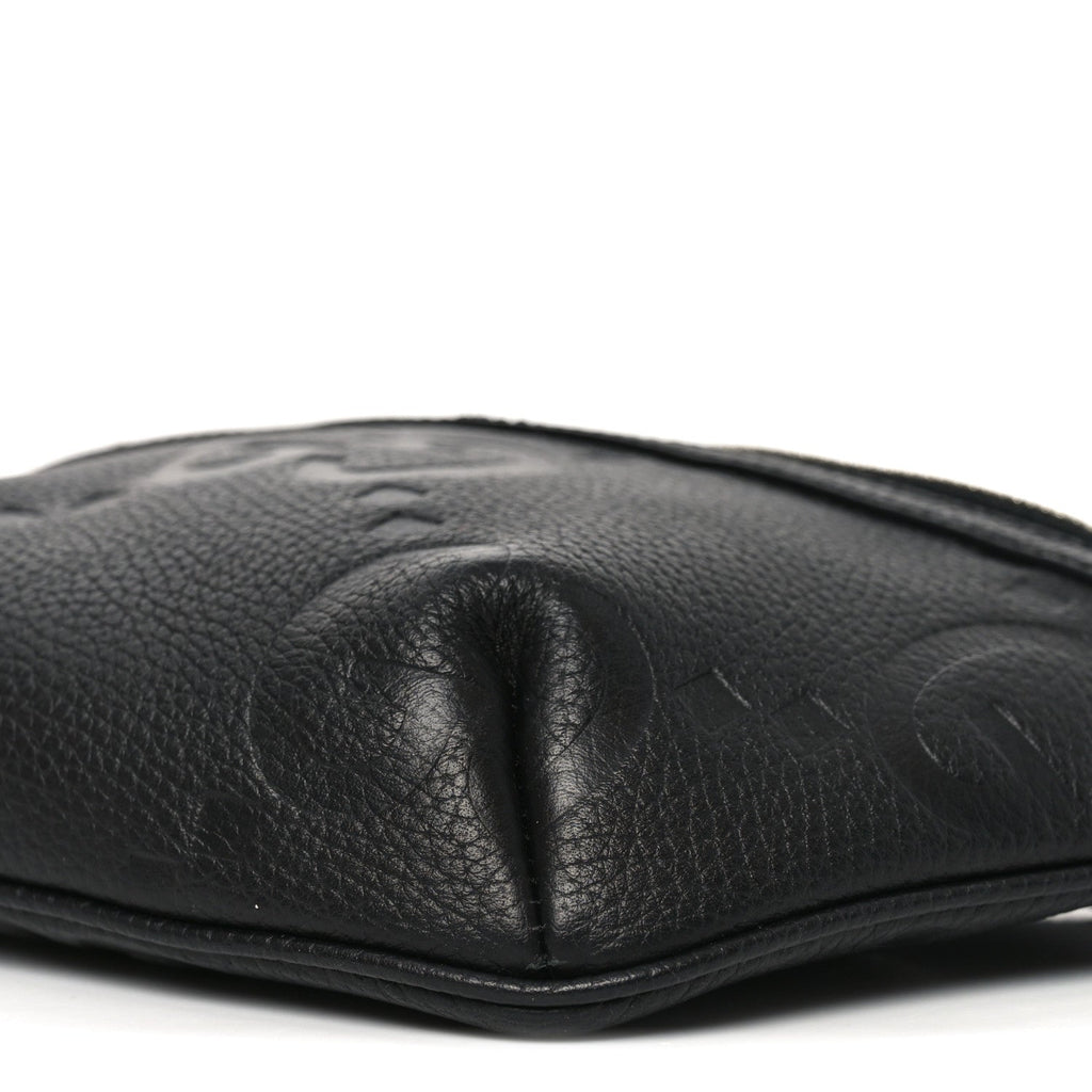 Gucci Piuma Calfskin Jumbo GG Embossed Small Belt Bag Black