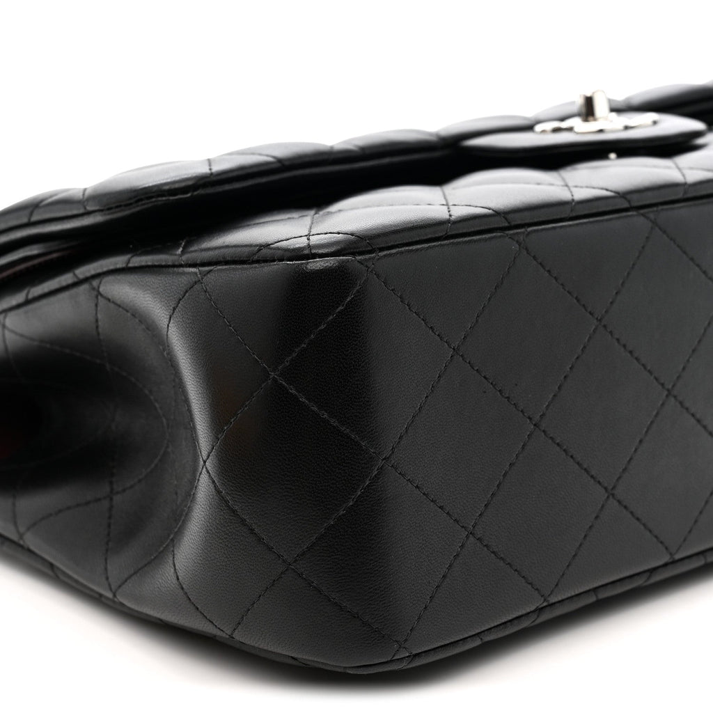 Chanel Lambskin Quilted Jumbo Double Flap Black