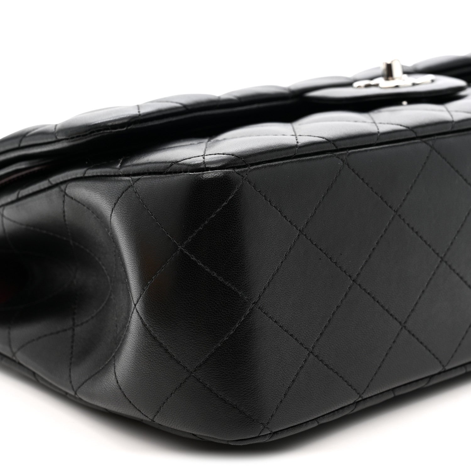 Chanel Lambskin Quilted Jumbo Double Flap Black