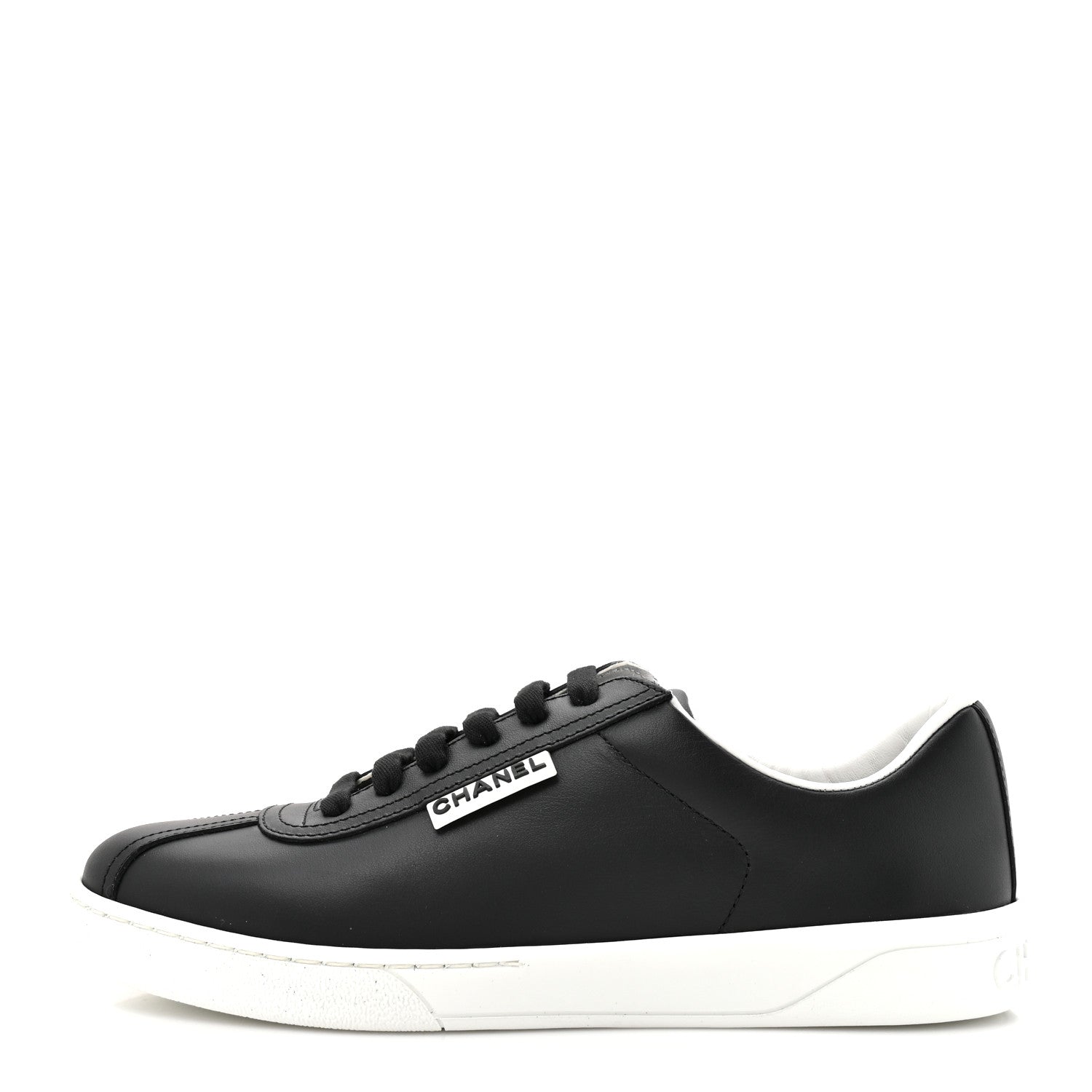 Calfskin CC Womens Sneakers 37 Black