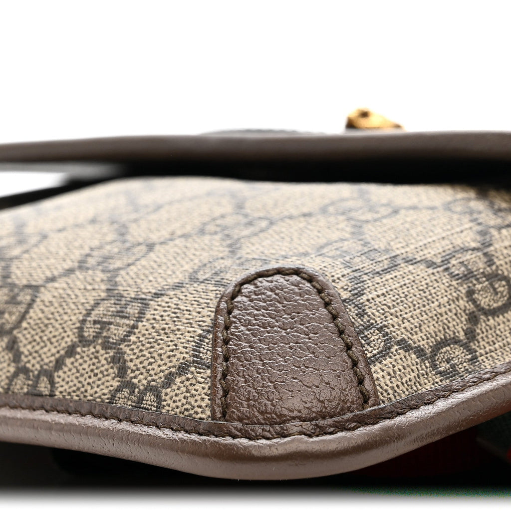 Gucci GG Supreme Monogram Neo Vintage Web Belt Bag Brown