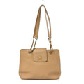 Chanel Caviar Turnlock Tote Beige