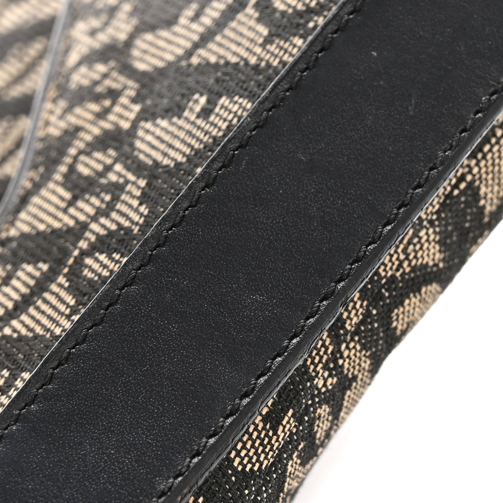 Christian Dior Monogram Saddle Bag Black