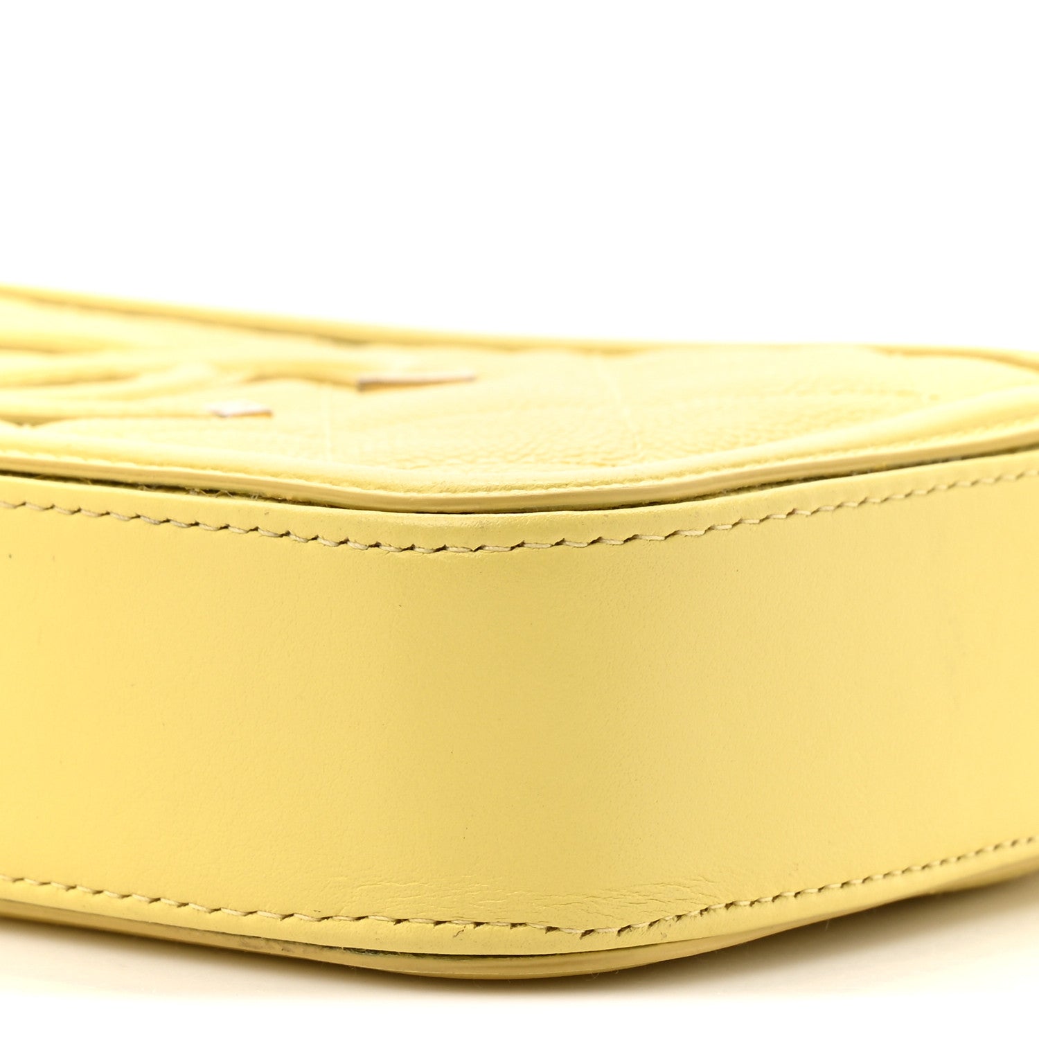 Chanel Caviar Quilted CC Filigree Clutch With Chain Yellow