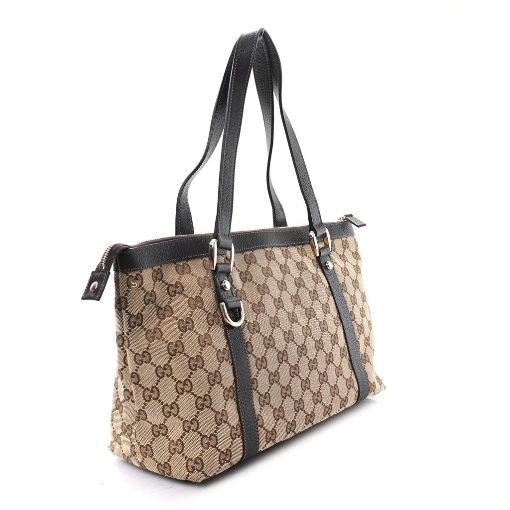 Gucci Monogram Medium Abbey Tote Brown