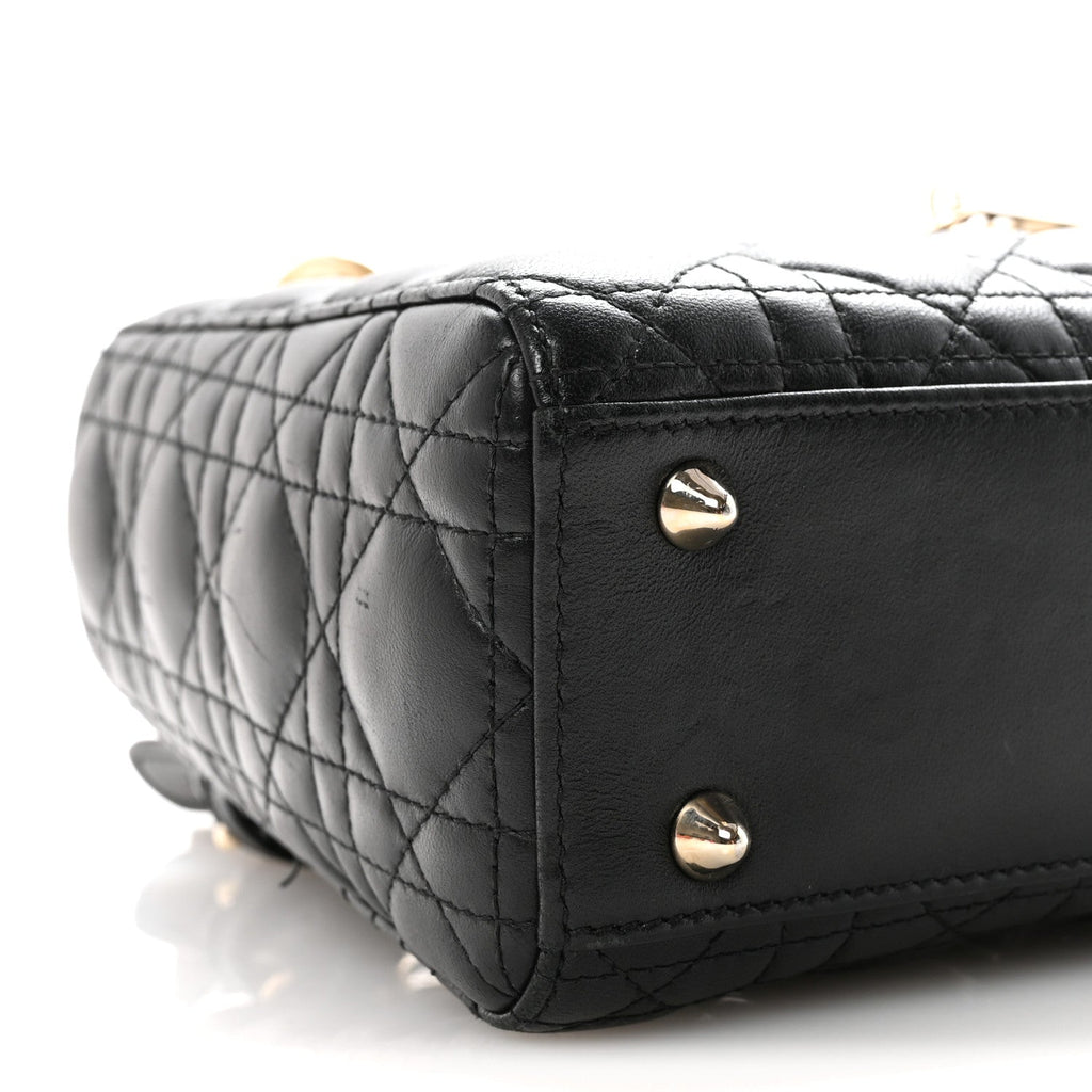 Christian Dior Lambskin Cannage Small My ABCDior Lady Dior Black