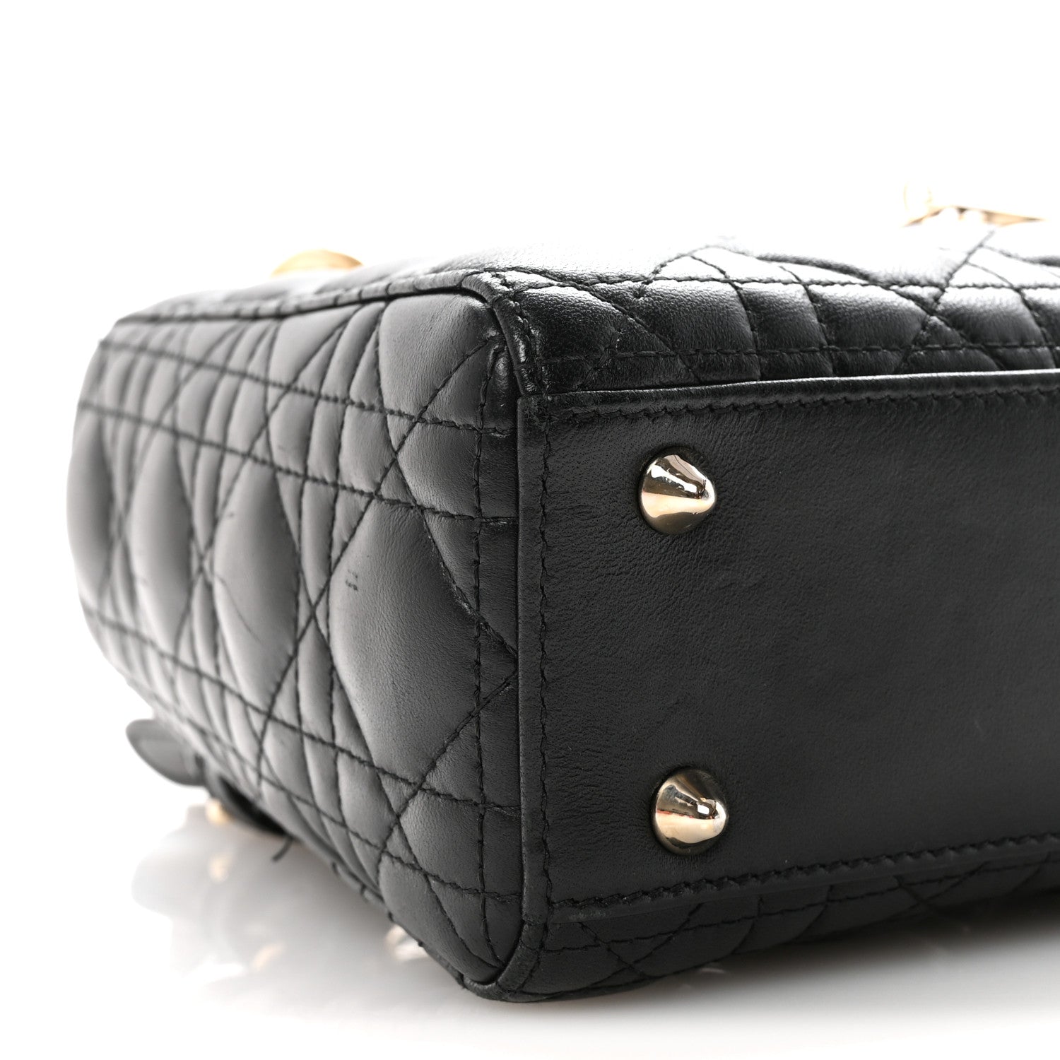 Christian Dior Lambskin Cannage Small My ABCDior Lady Dior Black