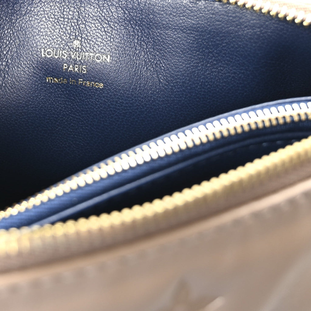 Louis Vuitton Lambskin Embossed Monogram Coussin PM Taupe