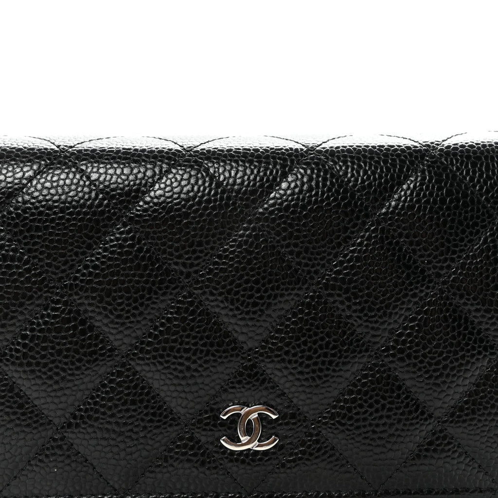 Chanel Caviar Quilted Wallet on Chain WOC Black