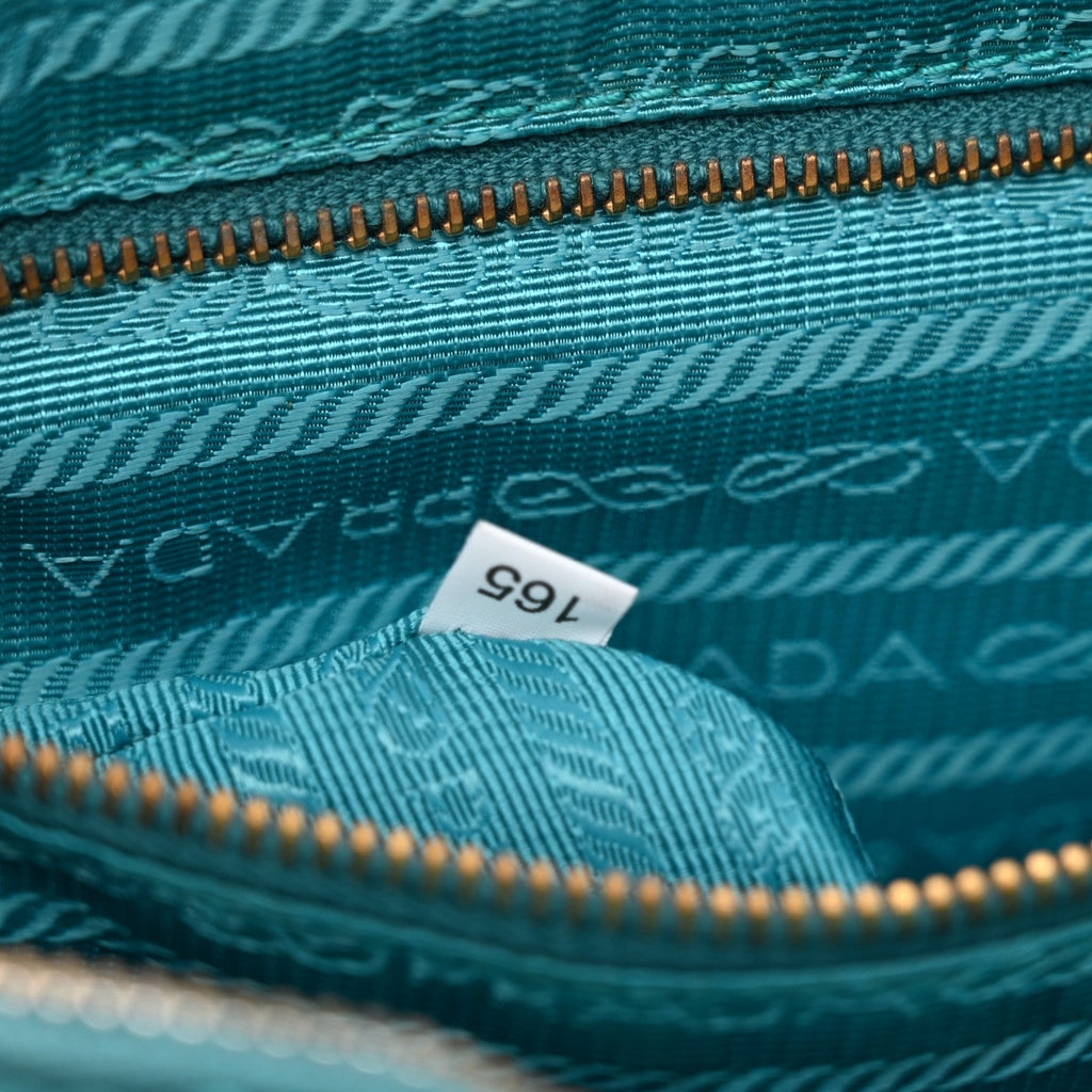 Prada Tessuto Nylon Saffiano Crossbody Bag Turchese