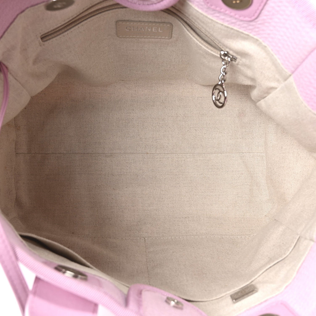Chanel Mixed Fibers Small Deauville Tote Pink