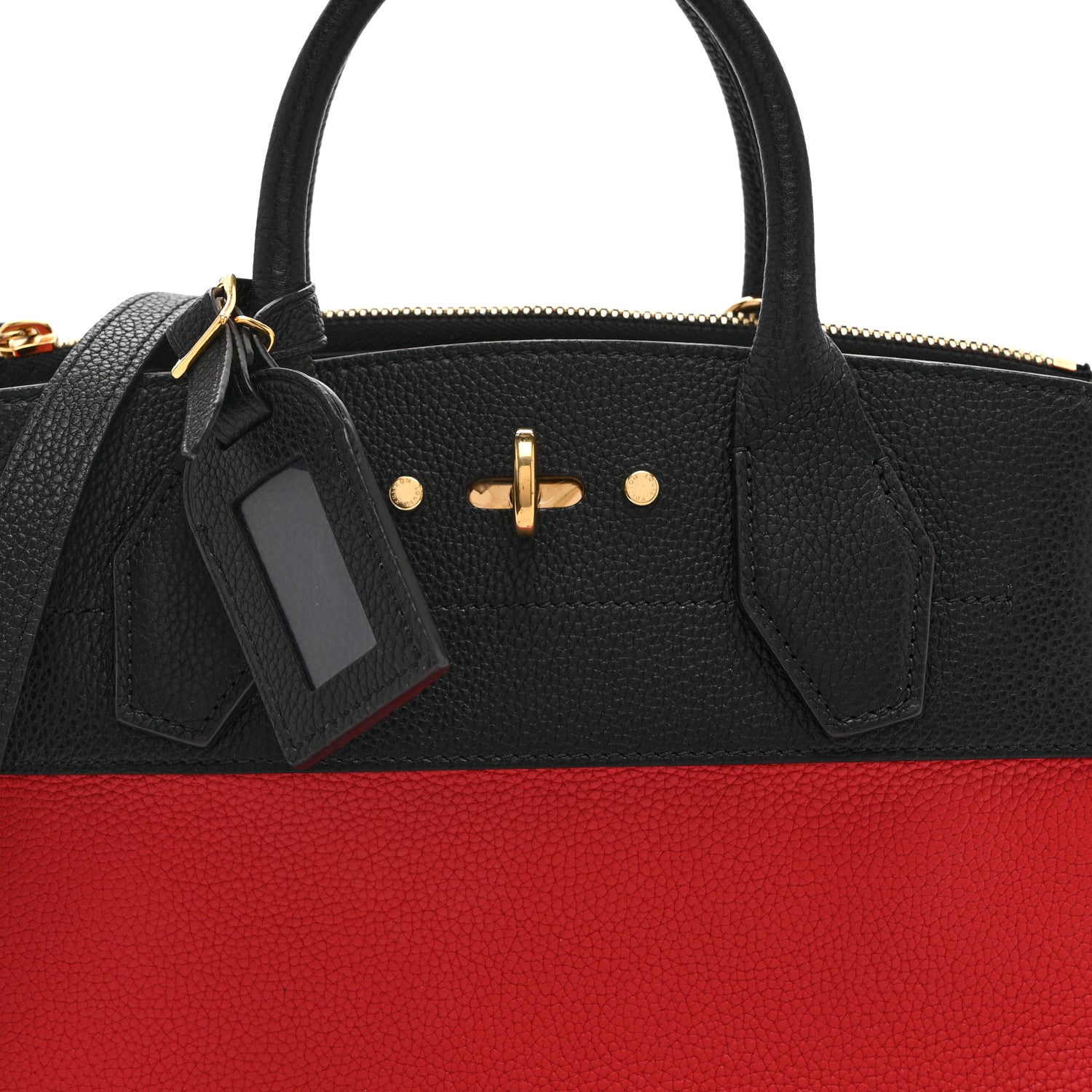 Louis Vuitton Taurillon City Steamer PM Black Rouge
