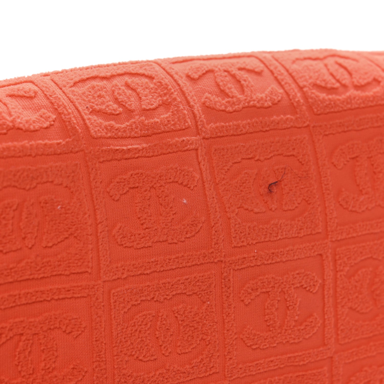 Chanel Terry Cloth CC Medium Single Flap Orange
