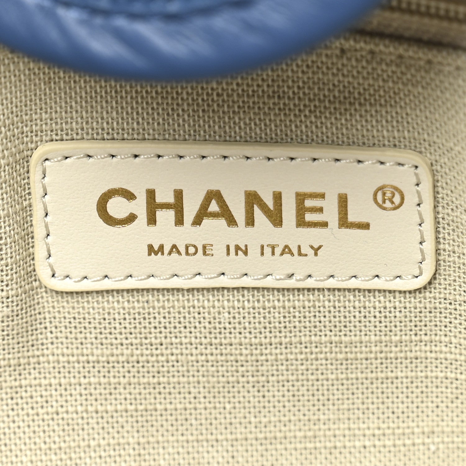 Chanel Cotton Medium Deauville Tote Blue White