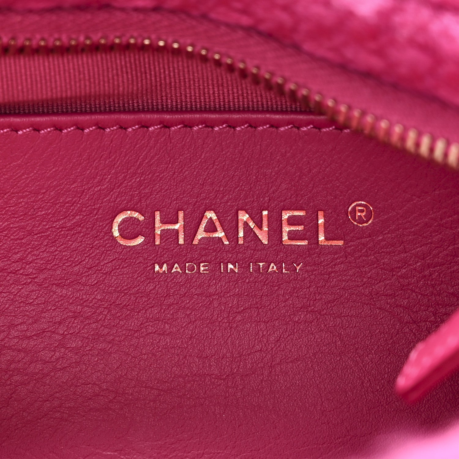 Chanel Cashmere Tweed Quilted CC Links Hobo Fuchsia