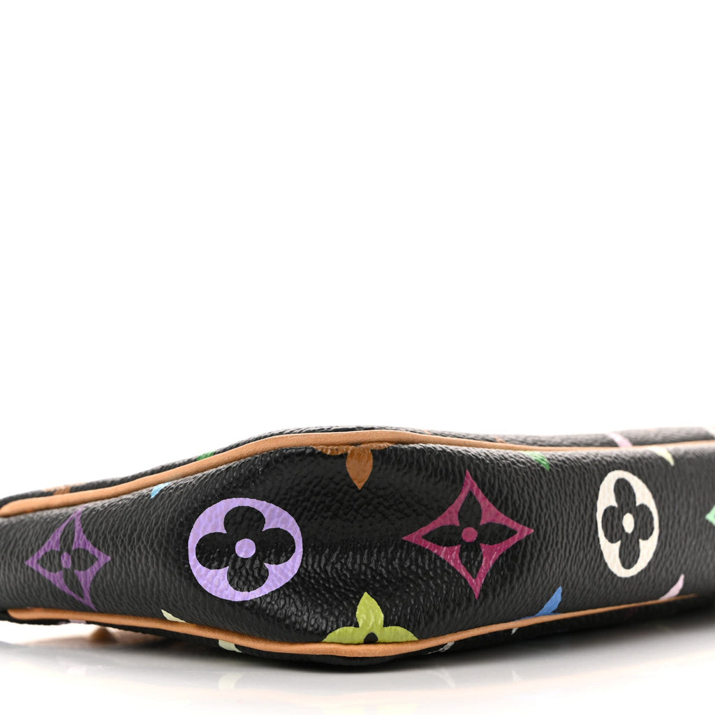Louis Vuitton Monogram Multicolor Pochette Accessories Black