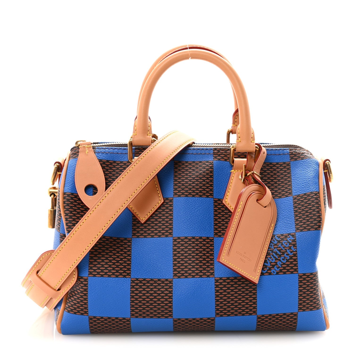 Louis Vuitton Damier Pop Speedy Bandouliere 25 Blue