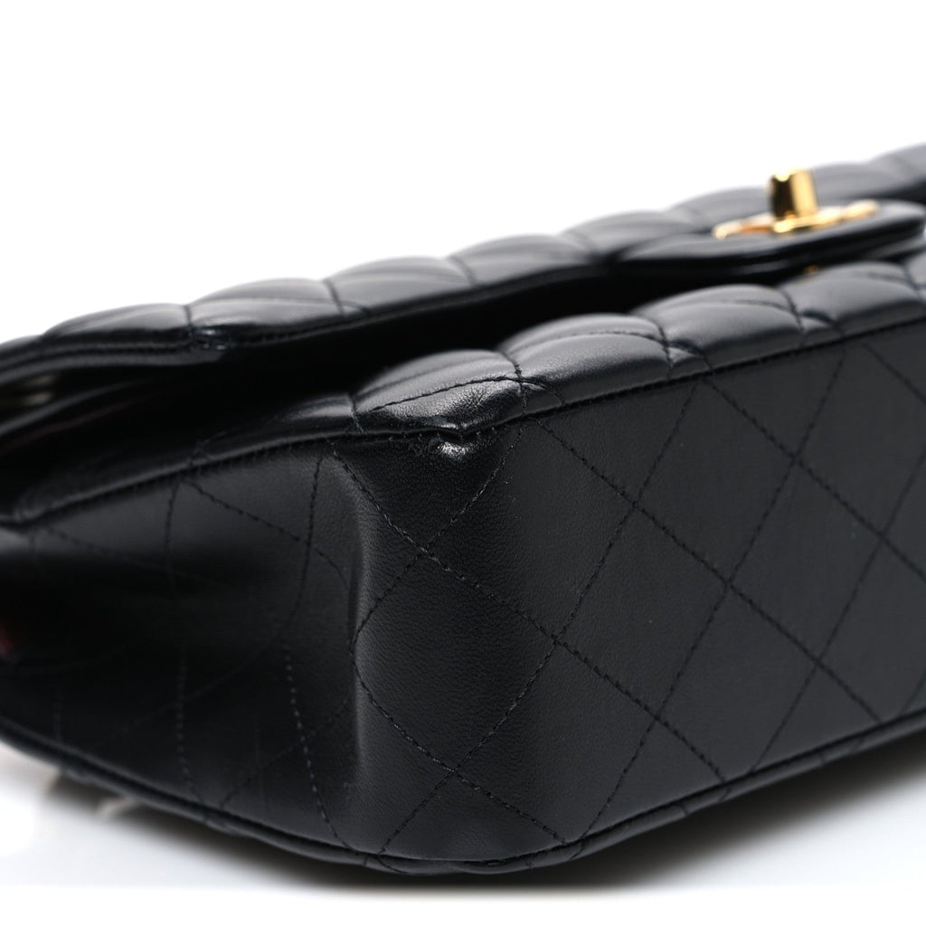Chanel Lambskin Quilted Medium Double Flap Black