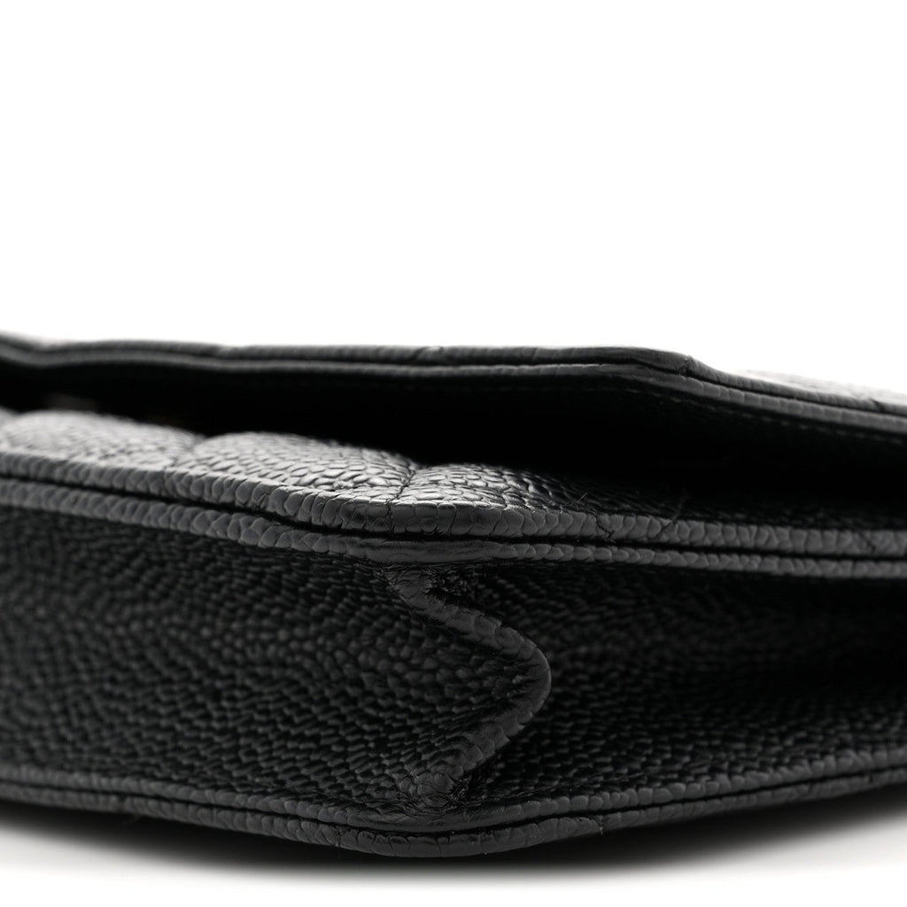 Chanel Caviar Quilted Wallet on Chain WOC Black