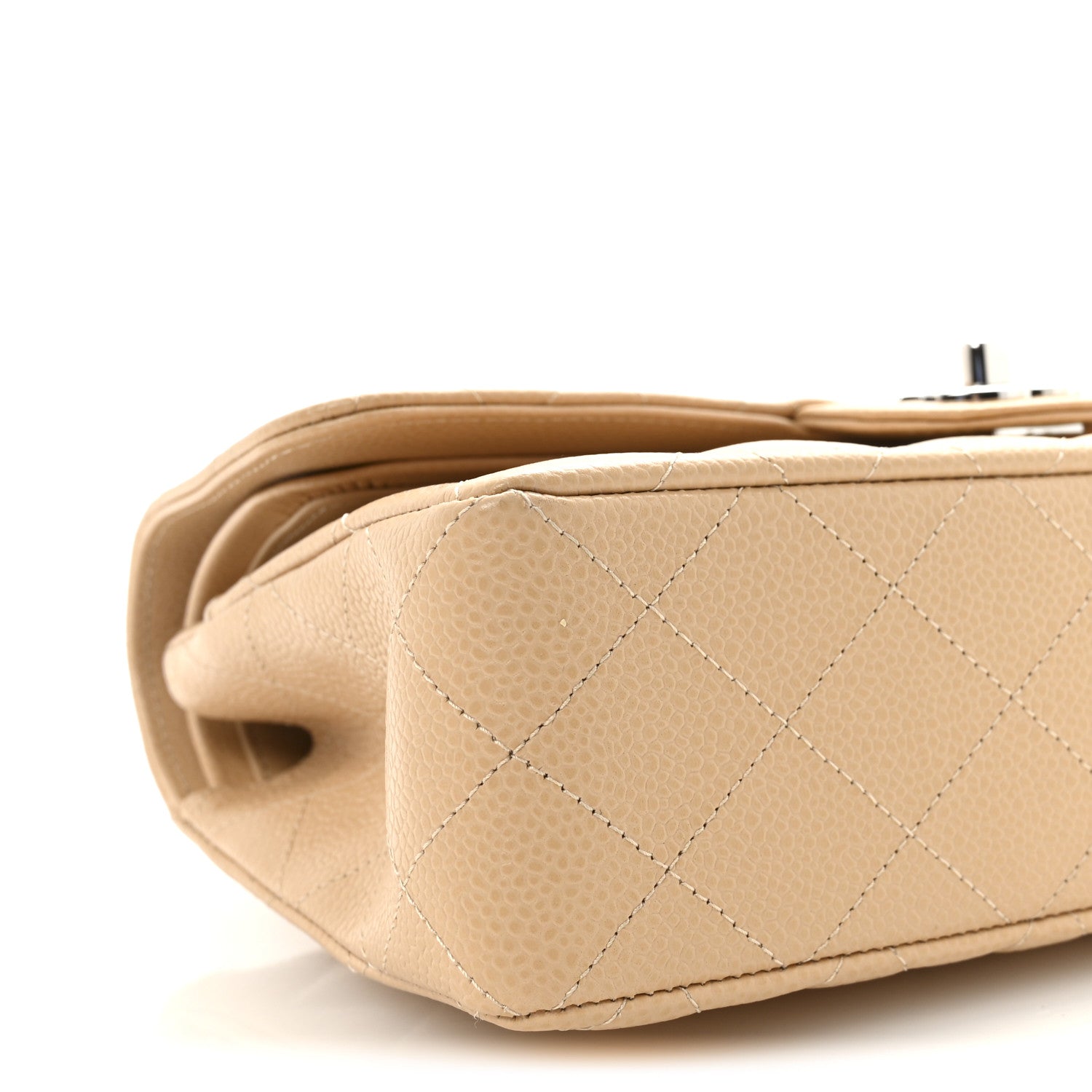 Chanel Caviar Quilted Small Double Flap Beige