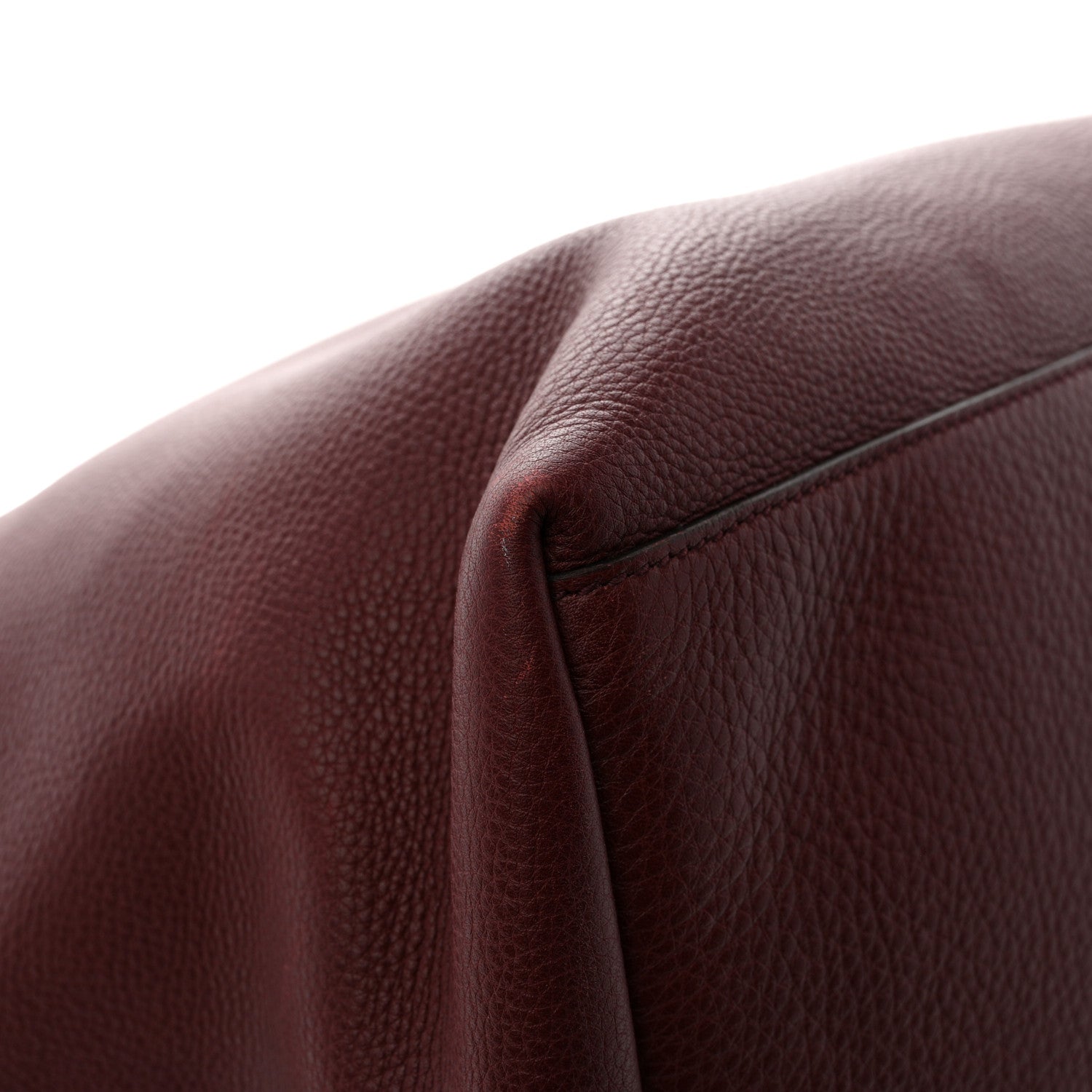 Gucci Grained Calfskin Duffle Bag Burgundy