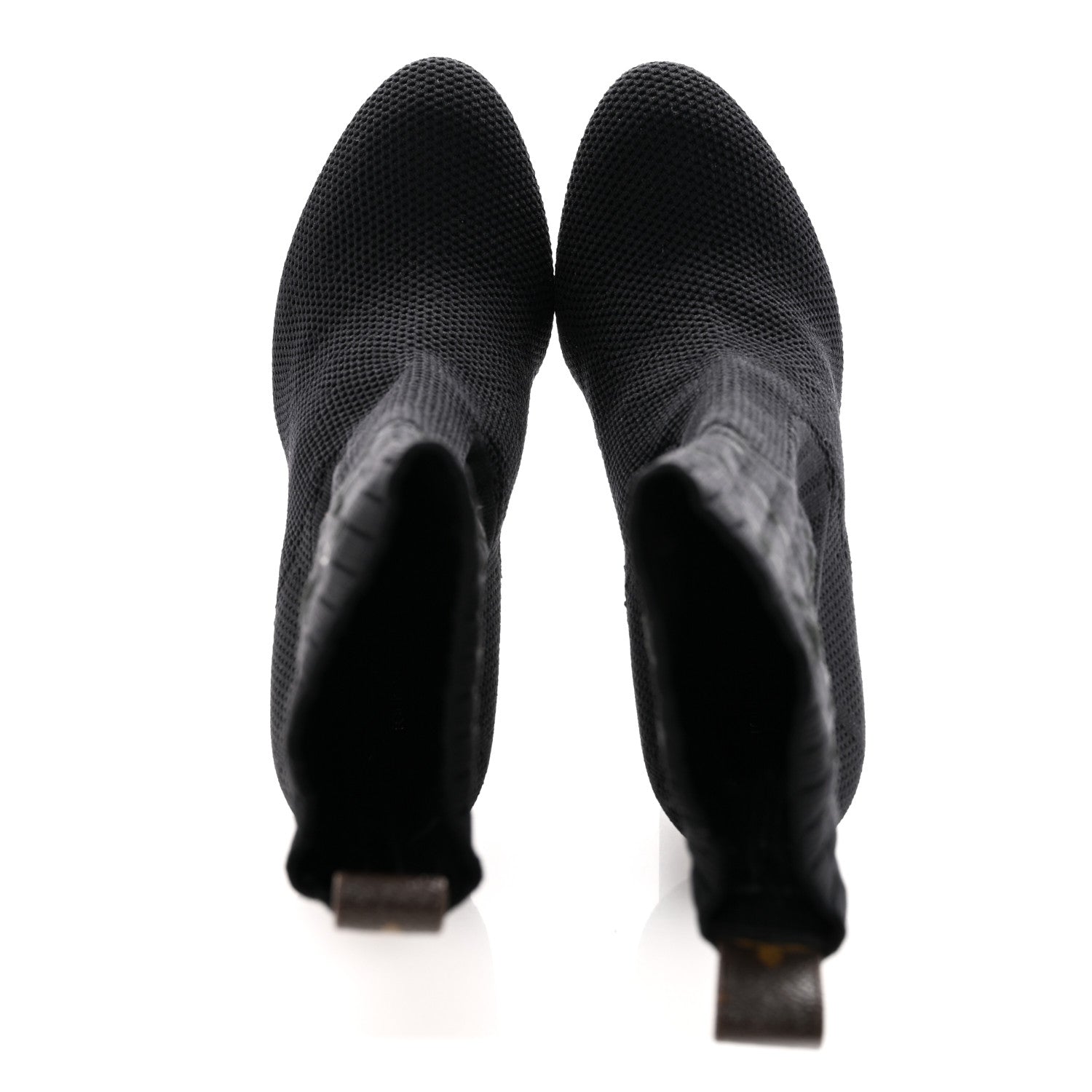 Louis Vuitton Monogram Stretch Fabric Silhouette Ankle Boots 38 Black