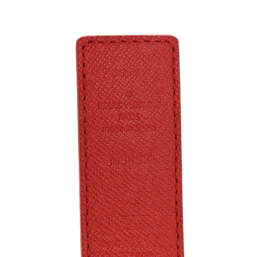 Louis Vuitton Monogram 30mm LV Initiales Reversible Belt 75 30 Coquelicot