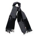 Gucci Wool Cashmere Interlocking G Scarf Grey Black