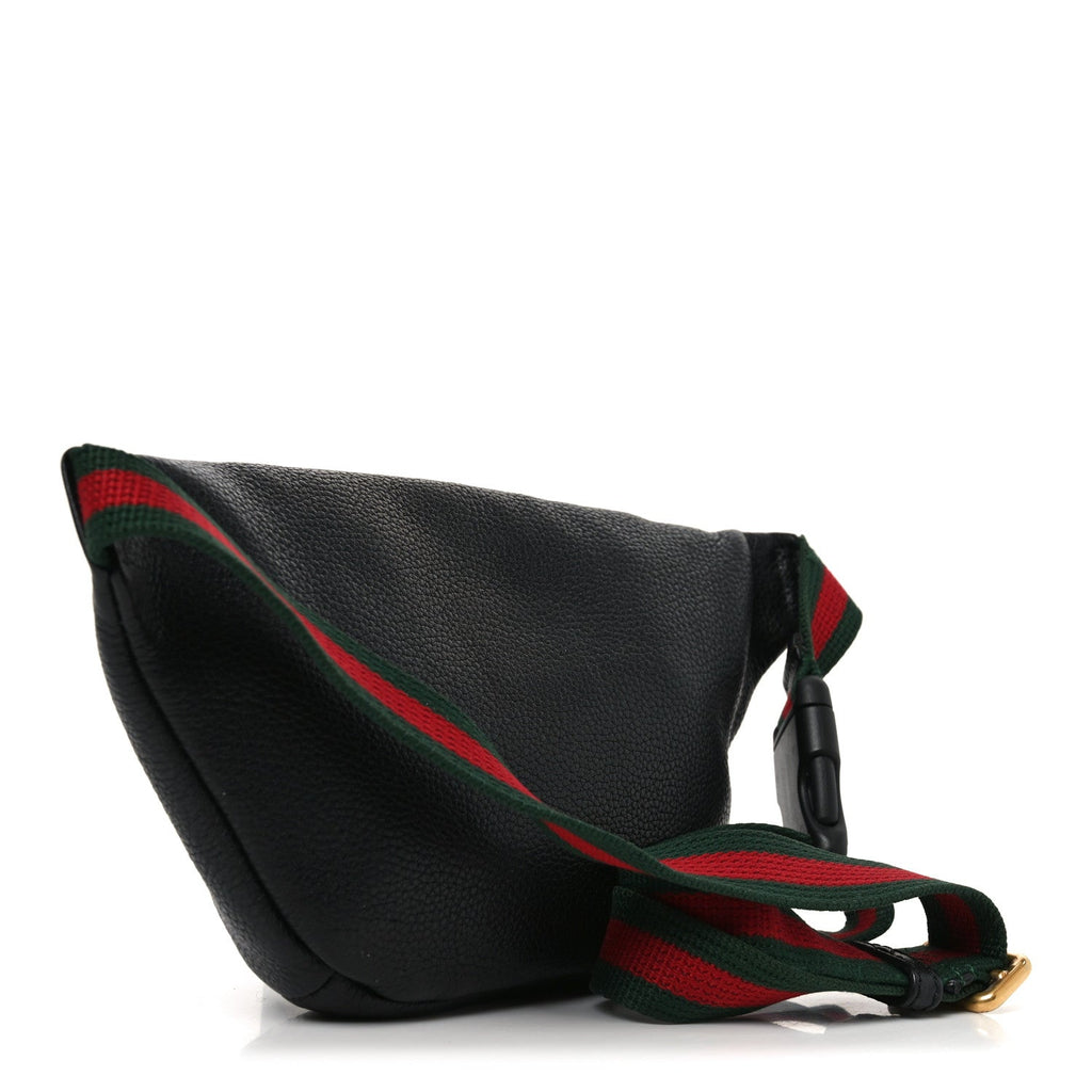 Gucci Grained Calfskin Small Logo Belt Bag Black
