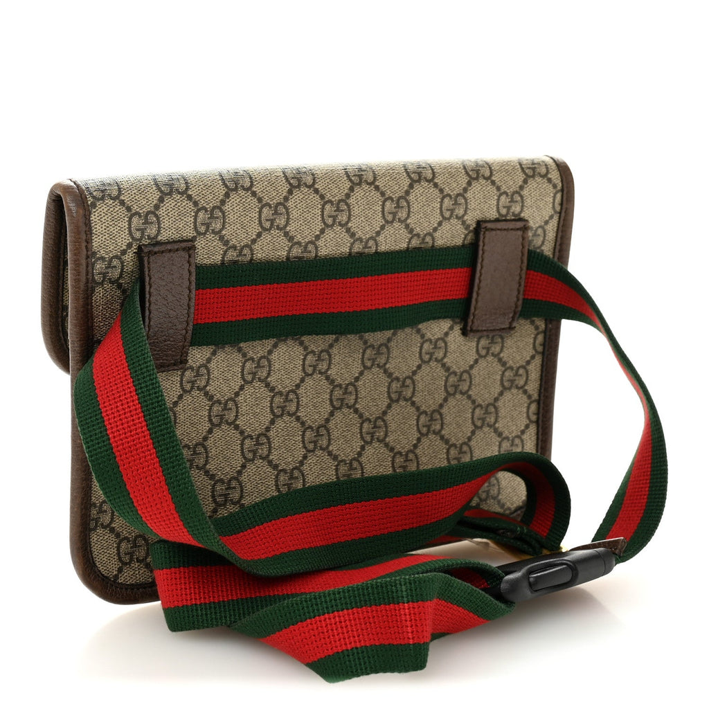 Gucci GG Supreme Monogram Neo Vintage Web Belt Bag Brown