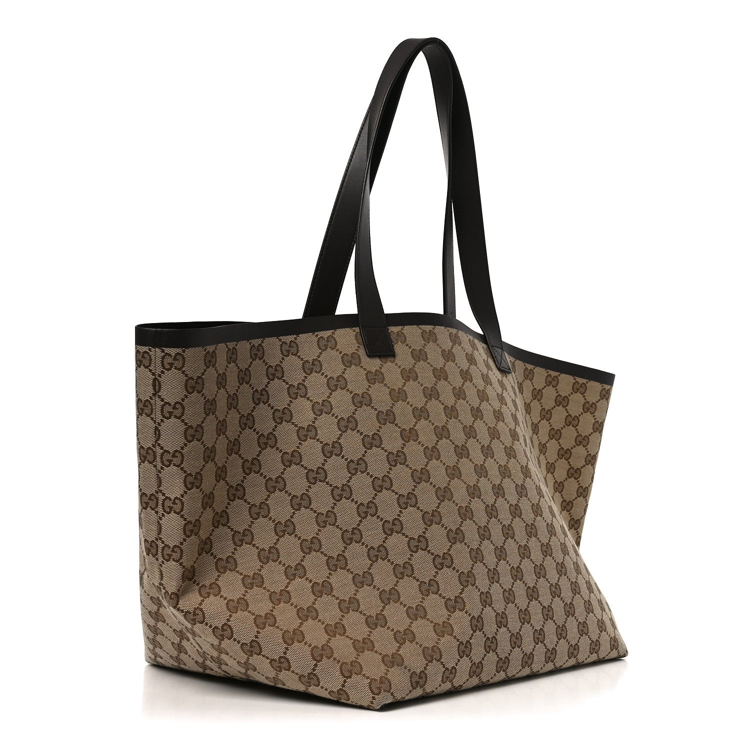 Gucci Monogram Medium Totissima Shopping Tote Beige Ebony